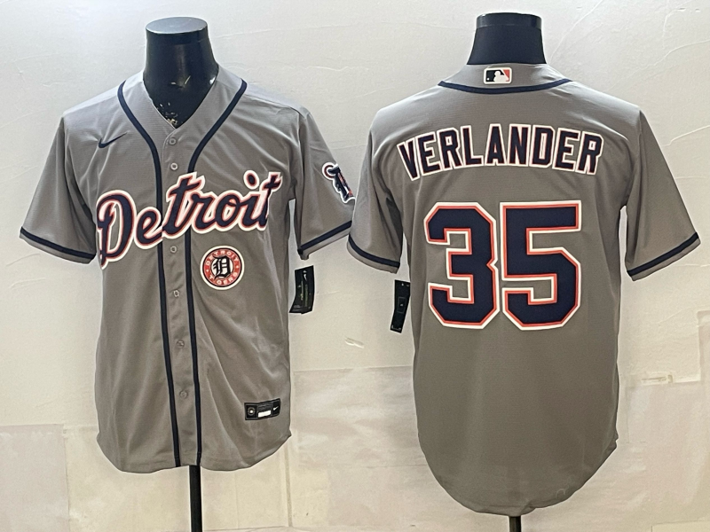 Men Detroit Tigers #35 Verlander white Game Nike MLB Jersey 2026008->customized mlb jersey->Custom Jersey